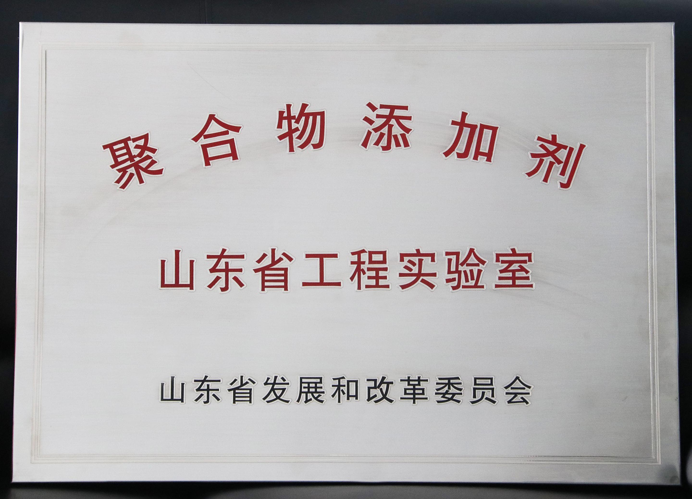 山東圣奧榮獲“聚合物添加劑山東省工程實驗...